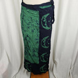 Ethnic Dreams Half Moon Wrap Skirt Long Maxi Hippie Boho Pagan Witch Womens M