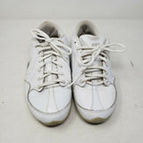 Nike Dance Athletic Shoes White Leather Sneakers Womens 8 2009 366191-103 Silver