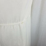 Vintage Charles Alan Pleated Shirt Coat Dress Womens S M Button Down Front Ivory