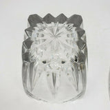 Gorham Lead Crystal Cut Glass Square Lidded Heavyweight Biscuit Cookie Jar Clear