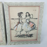 Vintage Pierre Godet 54 Ballerinas Framed Prints Ballet Dancer 2 Pictures Art