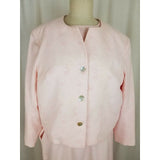 Margaret Smith 2 Piece Brocade Dress Suit Jacket Blazer Outfit Set Wmns 14P 16P