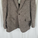 Jos. A Banks HARRIS Tweed Herringbone Blazer Wool Sport Coat Jacket Mens 42