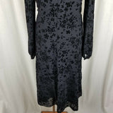 Lauren Ralph Lauren Velvet Fit & Flare Faux Wrap Little Black Dress Womens 8