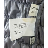 Kenneth Cole Quilted Down Puffer Parka Jacket Womens XS Silver Metallic Gray