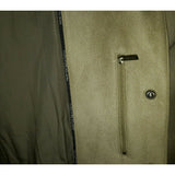 Calvin Klein Faux Suede Brushed Microfiber Moto Snap Up Jacket Womens M Tan