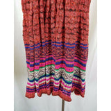 Free People Rare Hearts Red Knit Crochet Sweater Tunic Mini Dress Womens XS NWT