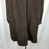 Gallery Petites Rain Trench Coat Long Maxi Womens PL Removable Zip Out Liner