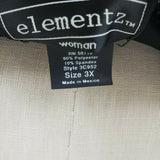 Elementz Stretch Jersey Knit Floral Metallic Top Shirt Tunic Blouse Womens 3X