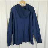Society of One Hooded Zip Henley Pullover Sweater Mens 3XL Knit Hoodie Cotton