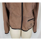 Mirage Las Vegas Casino Full Zip Up Sweatshirt Sweater Jacket Golf Womens L Tan