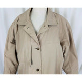 Vintage SBII Bitterman Plaid Blanket Lined Knaki 80s 90s Trench Coat Womens 14