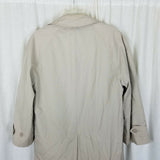 Oleg Cassini Insulated Placket Front Trench Coat Mens 34 XShort Removable Liner