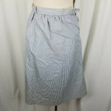 Peabody House PBD Blue Railroad Stripes Pinstriped Aline Skirt Womens 7 Career