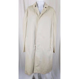 Vintage Brent Placket Front Lightweight Rain Trench Coat Mens M L Plaid Lining