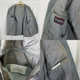 Vintage Joe Namath Herringbone Wool Tweed Blazer Sport Coat Jacket Mens 44L 80s