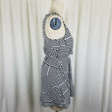 Forever 21 Black & White Abstract Blouson Dress Womens S Psychedelic Patchwork