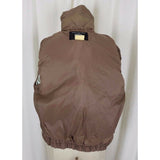 Monika Tilley Profile Down Vest Mens S Chevron Stripe Zip Up Puffer Colorblock