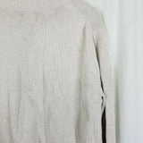 LL Bean 1/4 or Half Zip Contrast Color Sweater Mens L Funnel Neck Henley Classic