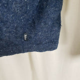 Woolrich Sweater Mens L 1/4 Zip Henley Wool Knit Fleece Collar Funnel Neck Blue