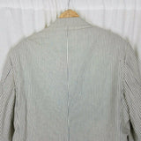David Wood Southwick Blue Seersucker Pinstripe Blazer Sport Coat Jacket Mens 47
