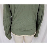 Mountain Hardwear Embroidered Floral Canvas Shearling Fleece Collar Womens sz M