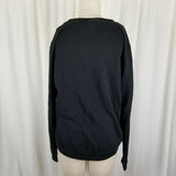 Pink Victoria Secret Jersey Knit Pullover Crewneck Sweatshirt Sweater Womens L