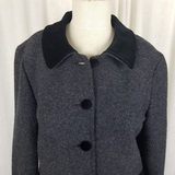Geiger Collections Austria Boiled Wool Velvet Trim Jacket Blazer Womens 36 M L
