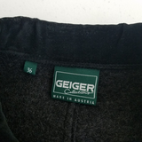 Geiger Collections Austria Boiled Wool Velvet Trim Jacket Blazer Womens 36 M L
