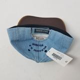 Vintage Harley Davidson Motorcycles Denim Suede Leather Baseball Hat Cap Mens