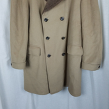 Vintage Lord Essex Deep Pile Faux Fur Collar Jacket Coat Parka Mens L Peacoat