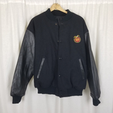 Miller Genuine Draft MGD Wool Leather Bomber Jacket Mens L Vintage MV Sport 90s