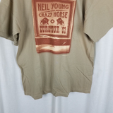 Vintage Neil Young and Crazy Horse EuroTour '01 Concert TShirt Mens XL Y2K