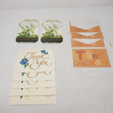 Vintage Thank You Greeting Cards Gardening Terrarium Flowers Floral Lot 11 USA