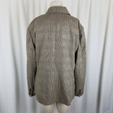 Jones New York Country Plaid Silk Wool Jacket Womens 18 Zip Up Placket Front 80s