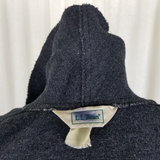 Vintage LL BEAN Oversized Lapel 100% Wool Wrap Coat Jacket Womens L XL Shawl Tie