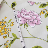 Vintage Thane Azalea Fabric Shabby Floral Chic MCM Flowers Material 7+ yards 70s