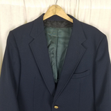 Vintage The Firehouse Navy Sportcoat Jacket Blazer Mens 40R Gold Buttons