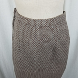 Vintage Handmade Plaid Checked Wool Tweed Short Skirt Womens S 1950s 1960s 1970s