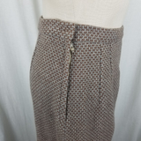 Vintage Handmade Plaid Checked Wool Tweed Short Skirt Womens S 1950s 1960s 1970s
