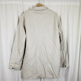 Nautica Cotton Quilted Fleece Lined Bomber Parka Jacket Mens XXL Zip Up Ivory