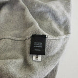Express Stretch Long Length Plunge Neckline Tunic Knit Sweater Womens L Gray