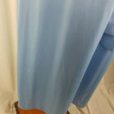 Vintage 70s Long Pleated Plunge Maxi Goddess House Dress Womens S 5 Pale Blue