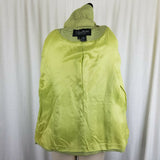 Moshita Couture Green Checked Black Piping Wide Lapel Blazer Jacket Womens 12