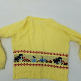 Vintage Kinswear Hand Framed Gardening Knit Pullover Sweater Baby Boys 12M 50s