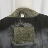 Leather Sound Pig Suede Patchwork Vest Buckle Back Womens S Boho Hippie Country