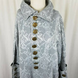 Funhouse NYC Gothic Steampunk Scroll Military Swing Coat Womens M Rocker Pirate