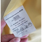Vintage Claude Havrey Paris Long Maxi Placket Front Yellow Trench Coat Womens S