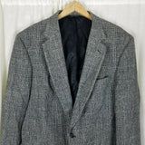 Jos. A. Banks 100% Camel Hair Black Plaid Blazer Jacket Sportcoat Mens 44 XLong