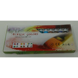 Acrylic Colors 12 Pack Lead-Free And Phthalate-Free Crafting Art Paint NIP 12 ml